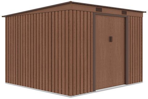 Сарай для инструментов металлический HardMaster Oregon 9x8 Walnut 004046 (261х241 см)