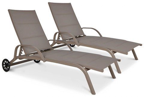 Шезлонг садовый х2 Majorka Focus Garden 002451 тауп