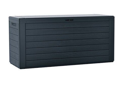 Садовий ящик-скриня для зберігання PROSPERPLAST Woodebox MBWL280-S433 антрацит