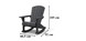 Садове крісло-гойдалка Keter Rocking Adirondack 253277 сірий