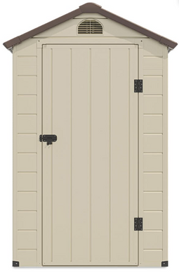 Пластиковий садовий будиночок HardMaster VERMONT 4х3 Beige 003465 (134x104 см)