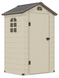 Пластиковий садовий будиночок HardMaster VERMONT 4х3 Beige 003465 (134x104 см)