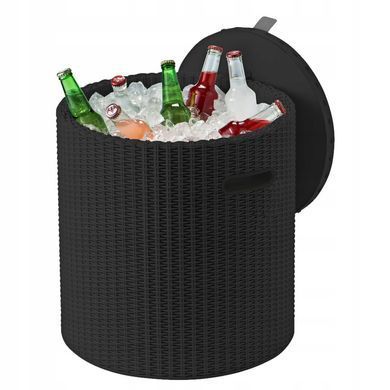 Стол-бар пластиковый Keter Cool Stool холодильник 230905 графит, Графит