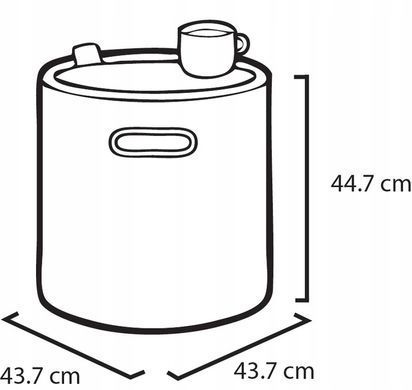 Стол-бар пластиковый Keter Cool Stool холодильник 230905 графит, Графит