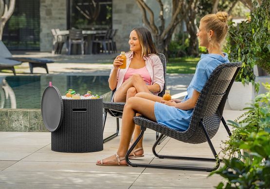 Стол-бар пластиковый Keter Cool Stool холодильник 230905 графит, Графит