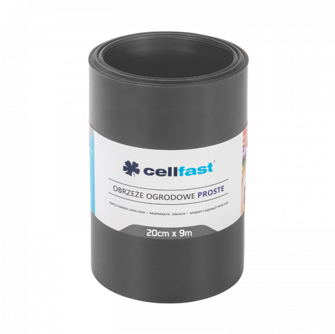 Бордюр садовий прямий Cellfast 20 см &times; 9 м 30-243 графіт, Графіт