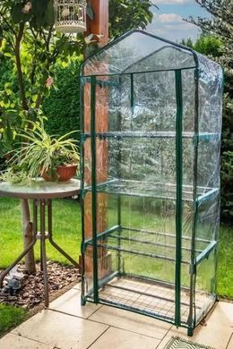 Теплица с металлическим каркасом ПВХ пленка 69 x 49 x 160 см Neo Tools 15-901