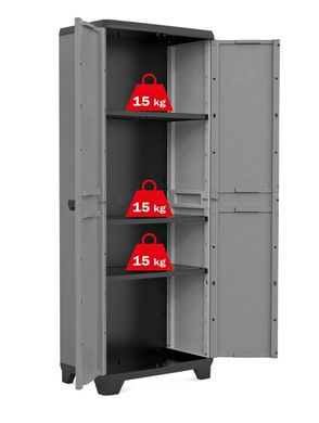 Многофункциональный высокий шкаф пластиковый Keter Stilo High Cabinet 003239 Kis