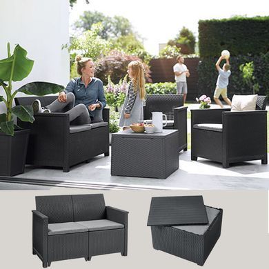 Комплект садовой мебели Keter Elodie 5 seater set 253923 графит, Графит