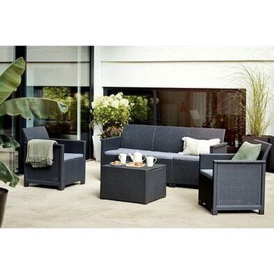 Комплект садовой мебели Keter Elodie 5 seater set 253923 графит, Графит