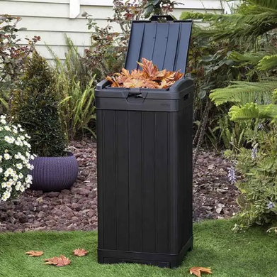 Контейнер для мусора Keter Baltimore Waste Bin 125L 236997 черный, Черный