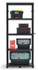 Стеллаж пластиковый Kistenberg Stackaro Solid 75 KSS75L5HD-S411 черный