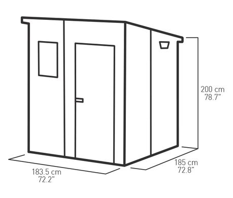 Садовый пластиковый домик Keter Manor Pent 6 x 6 249348 серый - белый