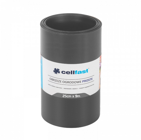 Бордюр садовий прямий Cellfast 25 см &times; 9 м 30-244 графіт, Графіт