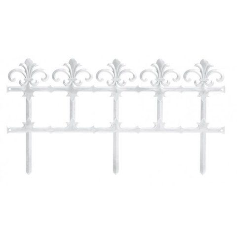 Садовий паркан (огорожа) Prosperplast Garden Art IPLB-S449 білий 3,7 м, Білий