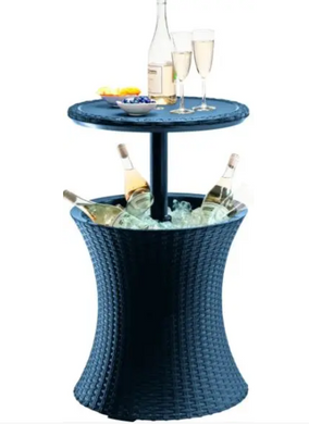 Стол-бар пластиковый Keter Cool Bar Rattan 230903 графит, Графит