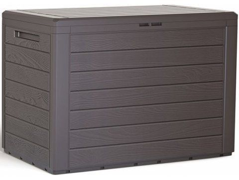 Садовий ящик-скриня для зберігання PROSPERPLAST Woodebox MBWL190-440U пластиковий коричневий