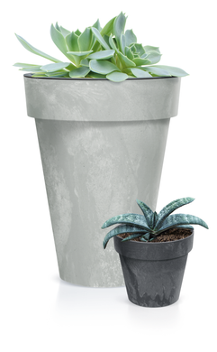 Горщик для квітів пластиковий Prosperplast Cube Beton Effect DCUB300E-425U темно-сірий