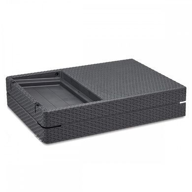 Шезлонг пластиковый Keter Jaipur with cushion c матрасом графит 238416