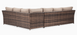 Комплект садових меблів Focus Garden Moniz Dining Plus 002539 коричневий, Коричневий