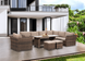 Комплект садових меблів Focus Garden Moniz Dining Plus 002539 коричневий, Коричневий