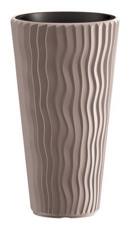 Кашпо для квітів PROSPERPLAST SANDY SLIM DPSP400-7529U мокко 2 предмета 18л. и 45л.