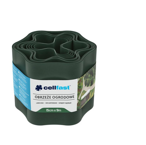 Бордюр садовый Cellfast 15 см &times; 9 м (30-022H) волна, темно-зеленый