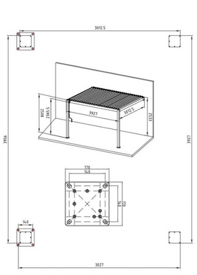 Пристенная террасная пергола HardMaster Premium Wall 3x4 Антрацит 001381