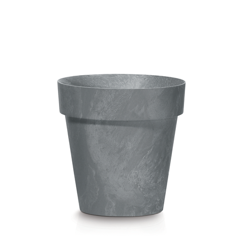 Горщик для квітів пластиковий Prosperplast Cube Beton Effect DCUB400E-425U темно-сірий