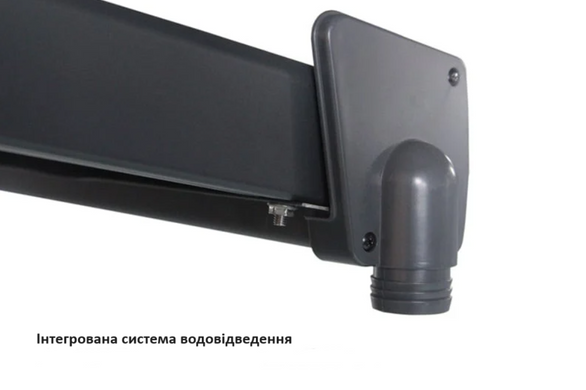 Пристенная террасная пергола HardMaster ATLANTA 4,4х3м Cold Grey 003384