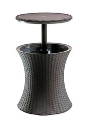 Стол - бар пластиковый Keter Cool Bar Rattan 230902 коричневый