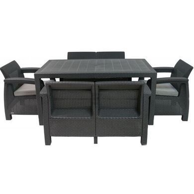 Комплект садових меблів Keter Corfu Fiesta Set 223216 графіт / сірий, Графит