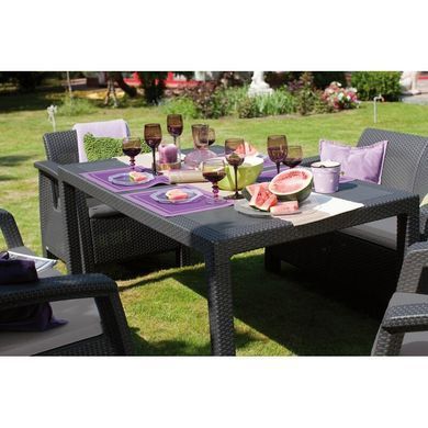 Комплект садових меблів Keter Corfu Fiesta Set 223216 графіт / сірий, Графит