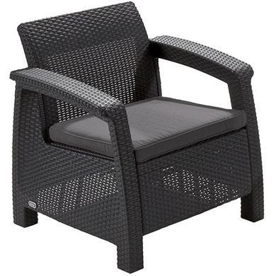 Комплект садових меблів Keter Corfu Fiesta Set 223216 графіт / сірий, Графит