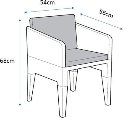 Комплект садових меблів Keter Columbia dining set 9 247484 графіт