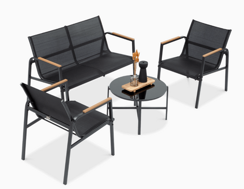 Комплект садових меблів Focus Garden Mango Caffe 005983 чорний, Чорний