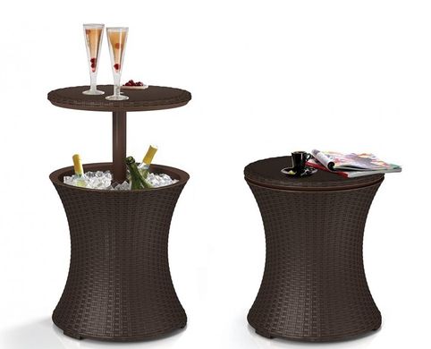 Стол - бар пластиковый Keter Cool Bar Rattan 230902 коричневый