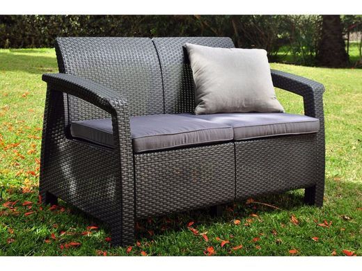 Комплект садових меблів Keter Corfu Fiesta Set 223216 графіт / сірий, Графит