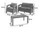 Комплект садових меблів Keter Corfu Fiesta Set 223216 графіт / сірий, Графит