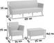 Комплект садовой мебели Keter Salemo 3-sofa set 253240 коричневый, Коричневый