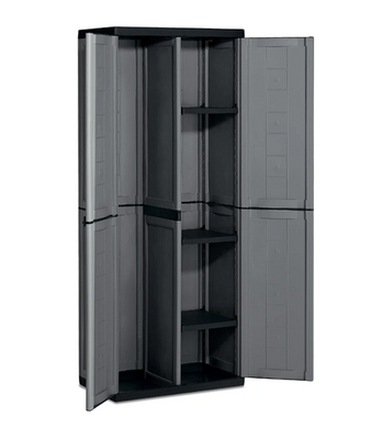 Шафа пластикова Keter/Kis Jolly Utillity Cabinet 003202 темно-сіра