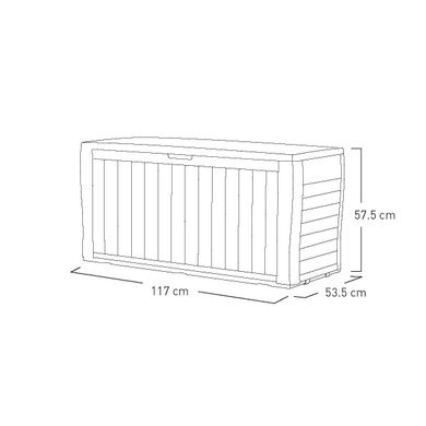 Садовый сундук Allibert SHERWOOD STORAGE BOX 270L ящик для сада для хранния 230415 антрацит