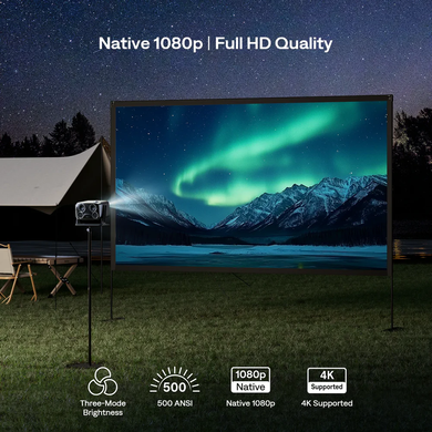 Розумний проектор Aurzen BOOM mini 4k з підтримкою Google TV білий, Білий