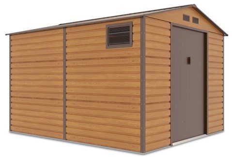 Сарай для інструментів металевий HardMaster Montreal 9x10 Oak Brown 003822