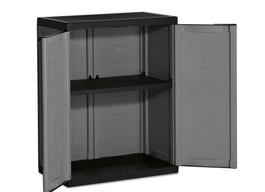 Шафа пластикова Keter/Kis Jolly Low Cabinet 003203 темно-сіра
