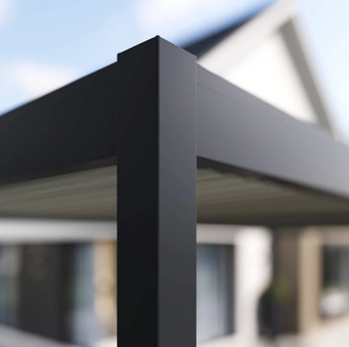 Пергола пристінна, автоматична з підсвіткою Gutroof Elegance Wall 3x3 005879 антрацит