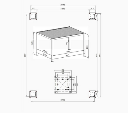 Пергола для тераси HardMaster Premium 3x4 Антрацит 001279