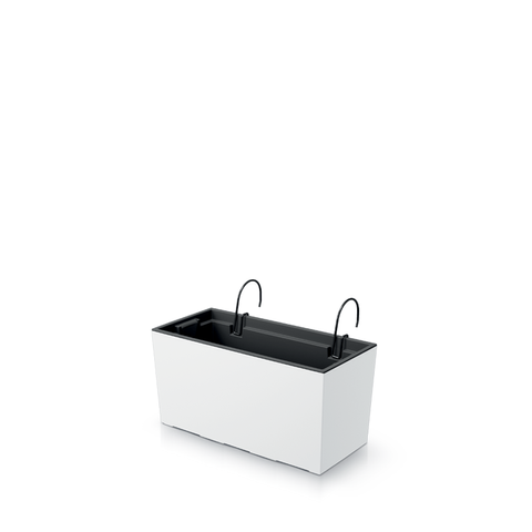 Кашпо ящик для квітів URBI CASE Beton Effect 39,5 x 18,5 см, висота 19,5 см DUC400W-S449
