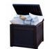 Садовий ящик табурет для зберігання Allibert Сub Rattan Deck Box Wood 237778 антрацит