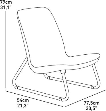 Комплект садовой мебели Keter Rio Patio Set 211429 графит, Графит